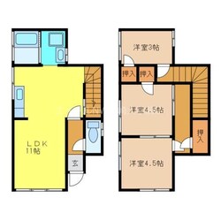 坂本町貸家の物件間取画像